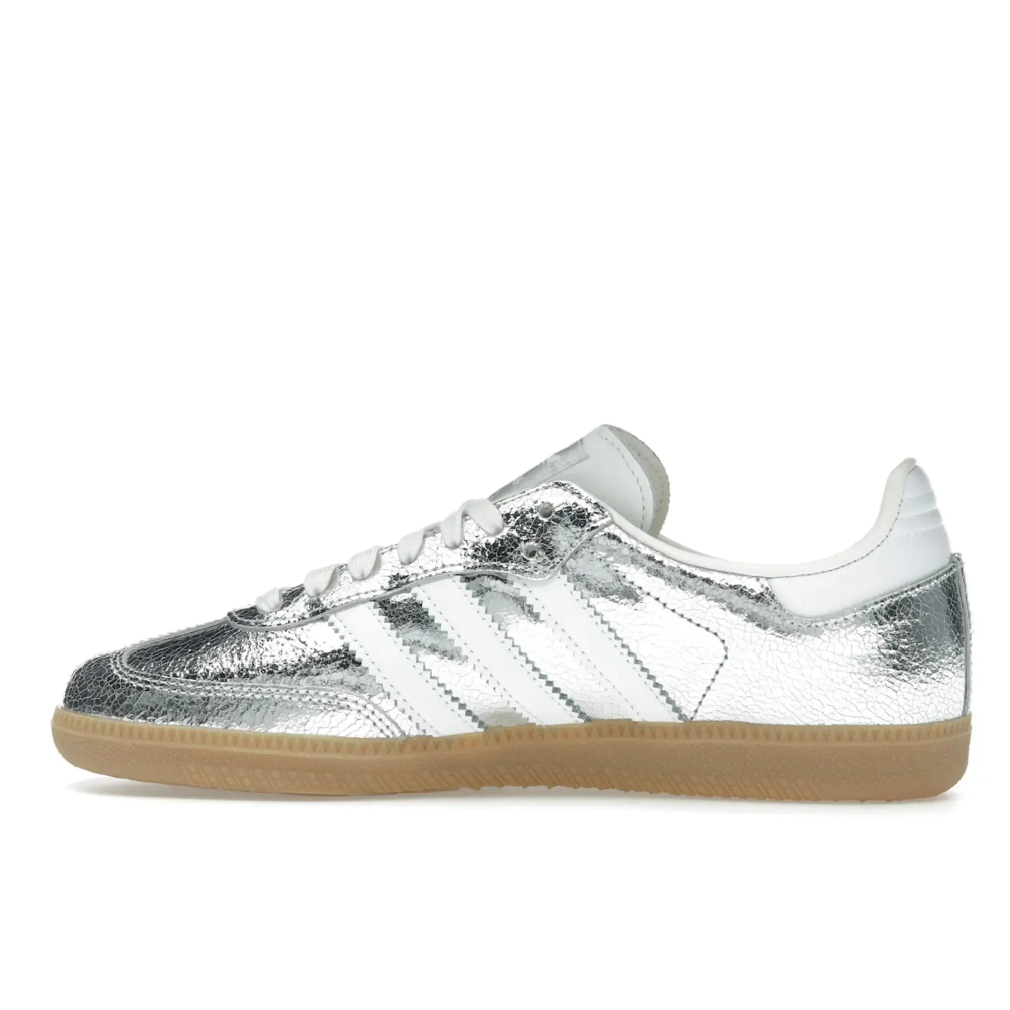 Adidas Samba OG Silver Metallic Cracked Leather