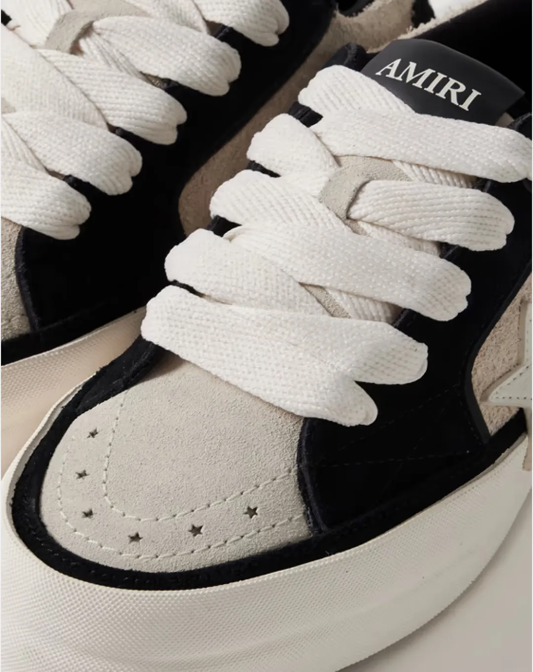 AMIRI Sunset Skate Low Appliqud Suede and Leather Sneakers