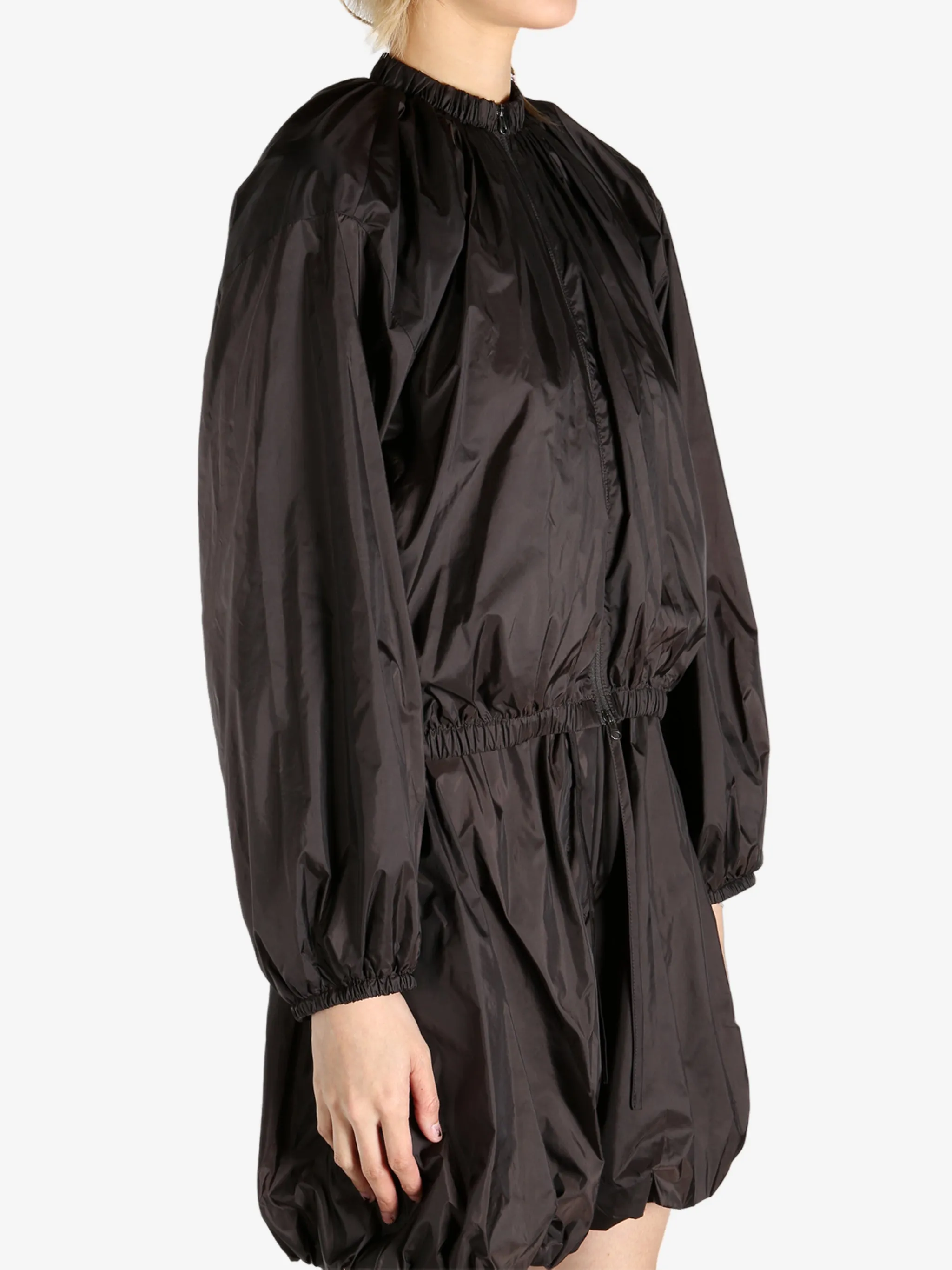 AMOMENTO - Women Neck Shirring Volume Jumper