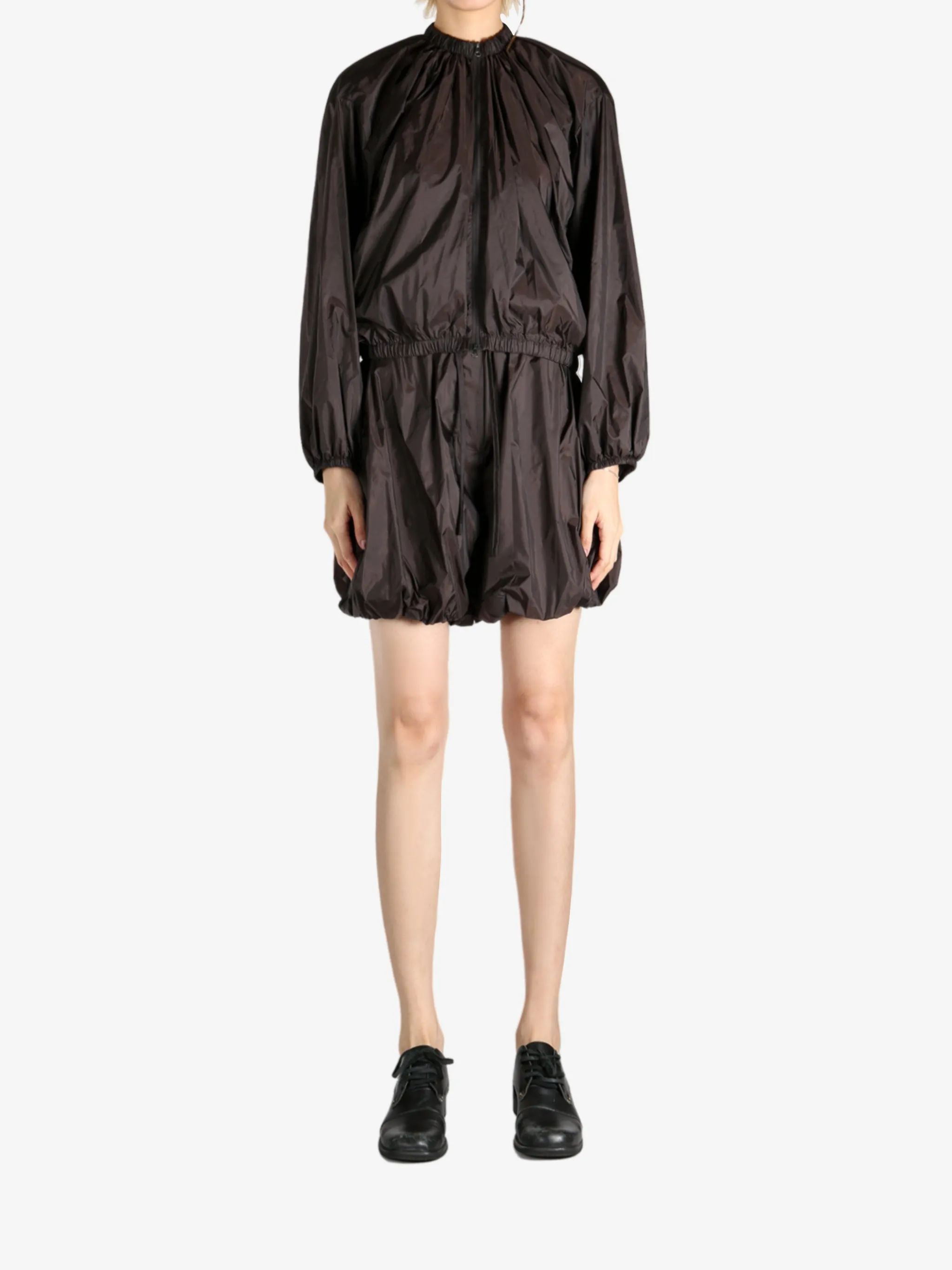 AMOMENTO - Women Neck Shirring Volume Jumper
