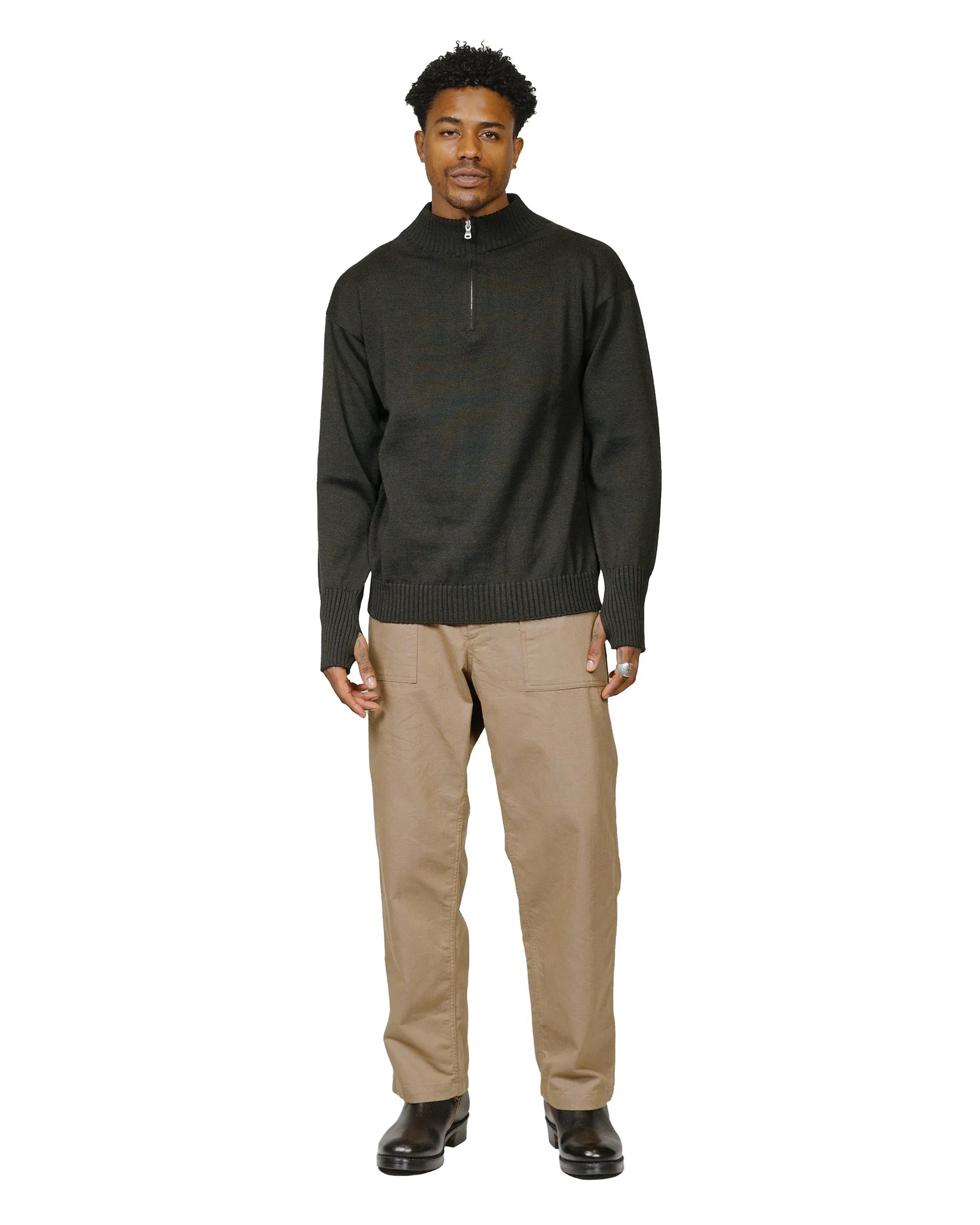 Andersen-Andersen Seaman Half-Zip Hunting Green