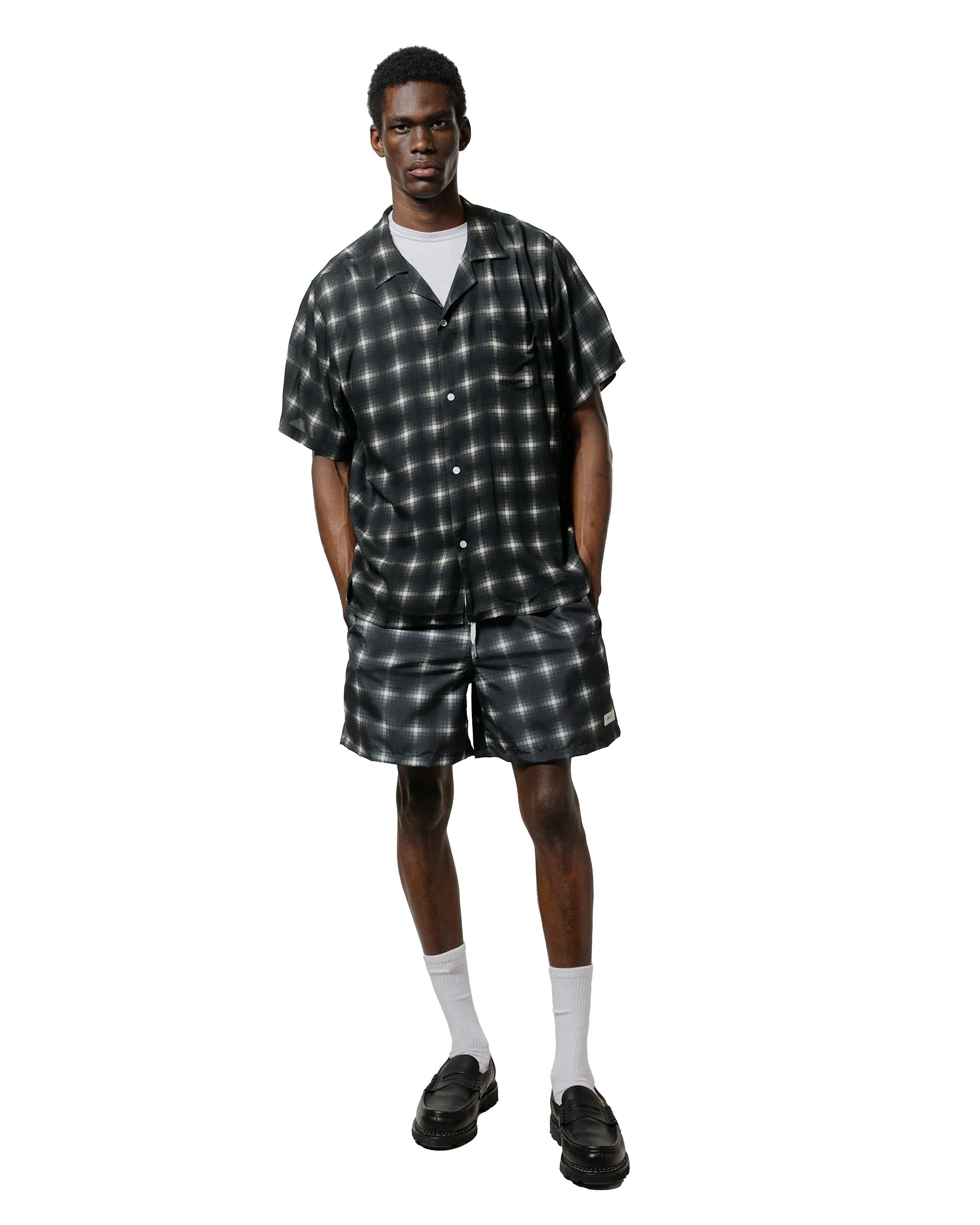 Bather Onyx Digi Plaid Swim Trunk