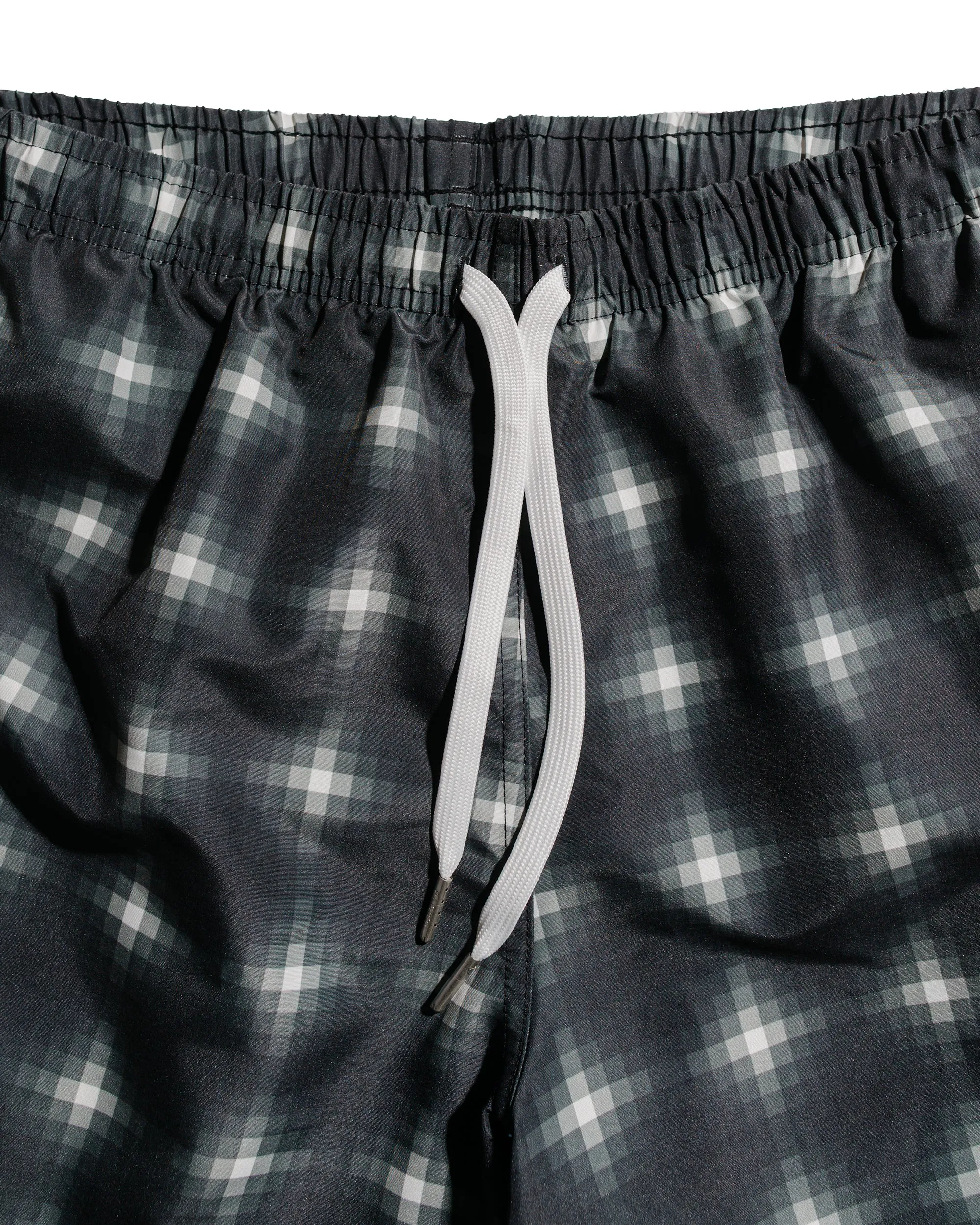 Bather Onyx Digi Plaid Swim Trunk