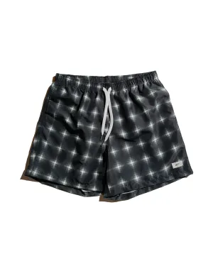 Bather Onyx Digi Plaid Swim Trunk