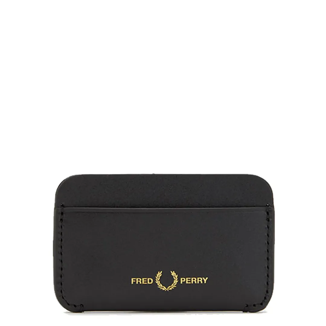 BURNISHED LEATHER CARDHOLDER BLACK