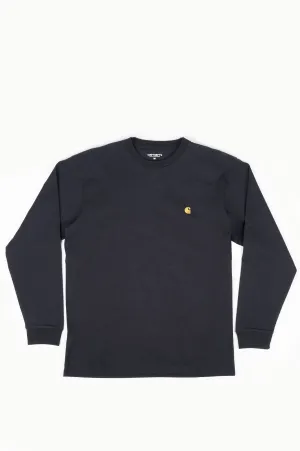 CARHARTT WIP CHASE L/S T-SHIRT DARK NAVY