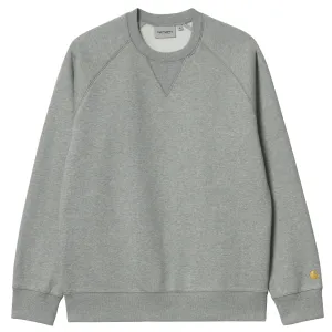 CARHARTT WIP CHASE SWEAT // GREY HEATHER/GOLD