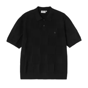 CARHARTT WIP S/S CHECKER POLO // BLACK