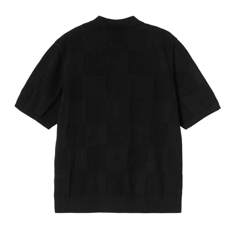 CARHARTT WIP S/S CHECKER POLO // BLACK
