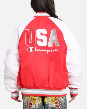 Champion Rebel USA Letterman Jacket Red Spark Csi