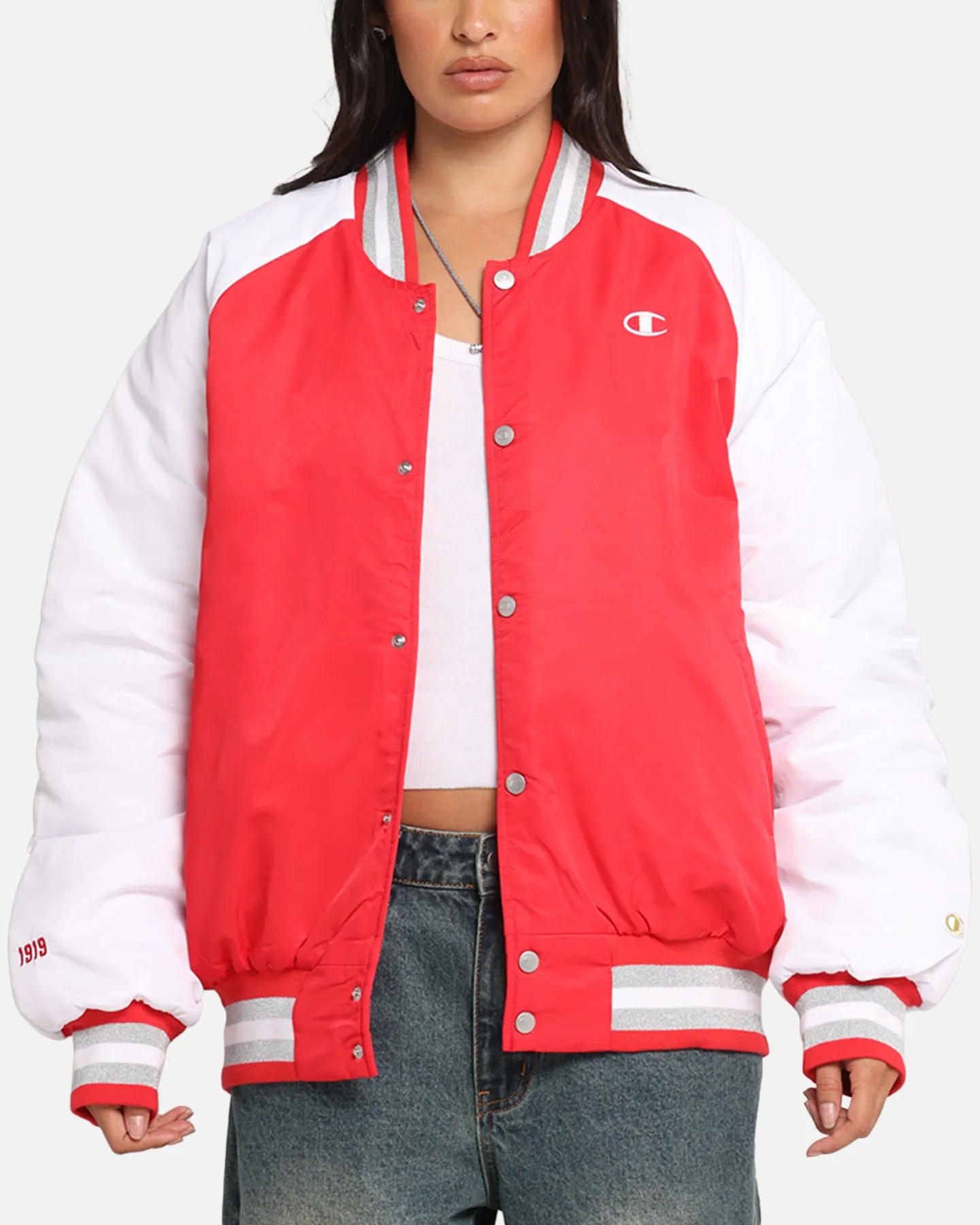 Champion Rebel USA Letterman Jacket Red Spark Csi