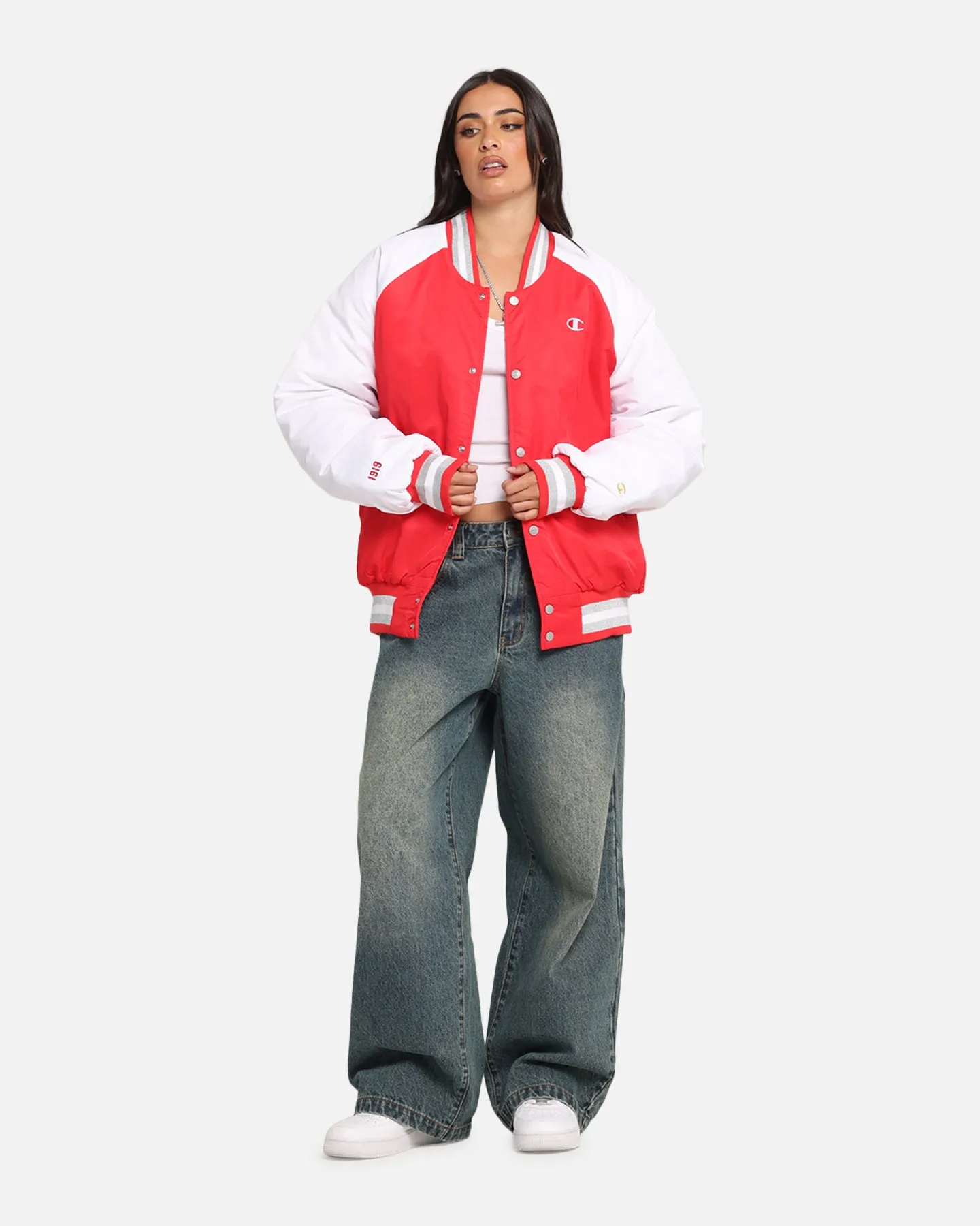 Champion Rebel USA Letterman Jacket Red Spark Csi