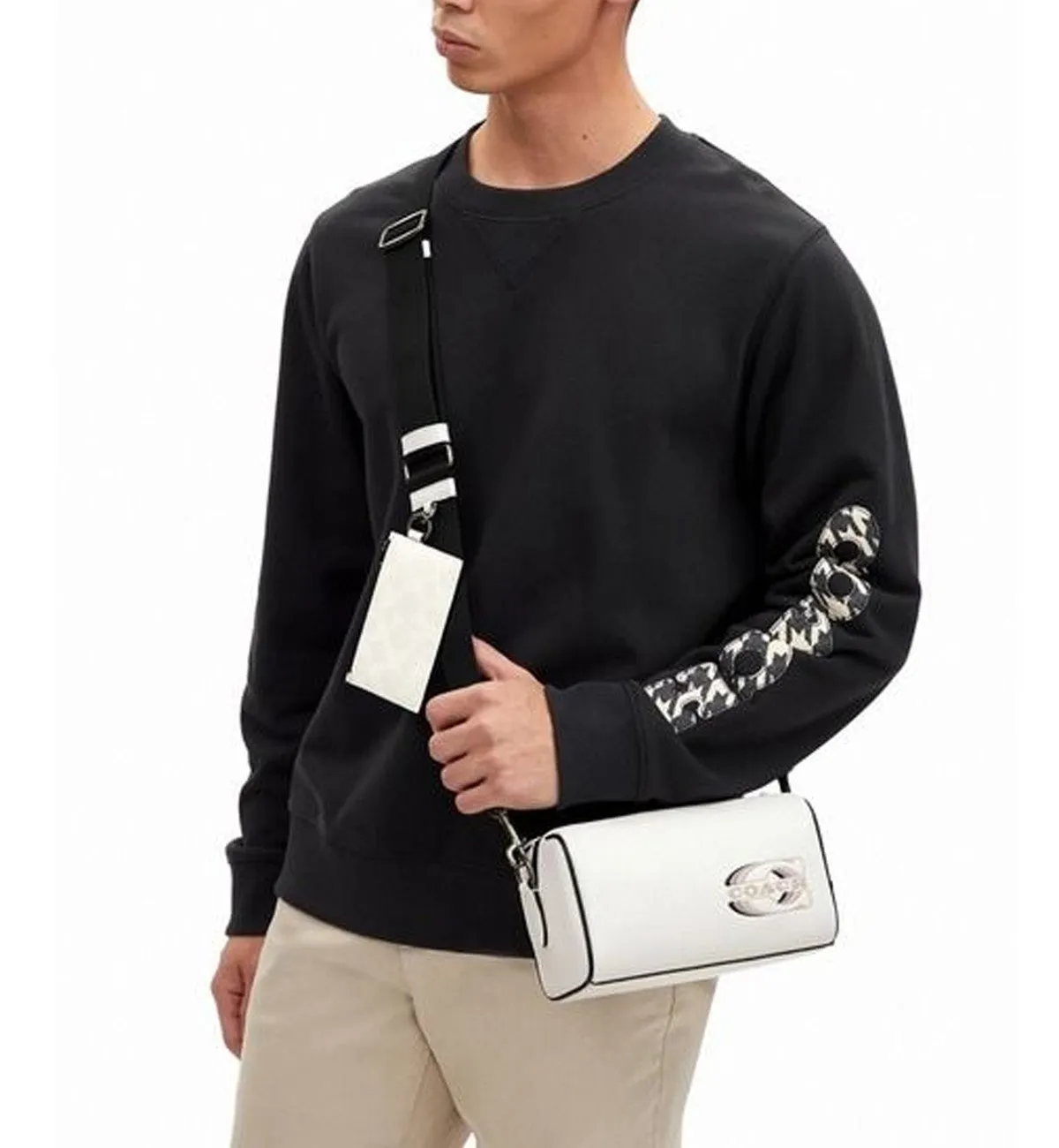 Coach Axel Crossbody with Coach Stamp White Bag