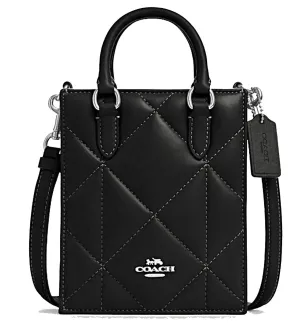 Coach Mini Tote Crossbody Sling Bag Black