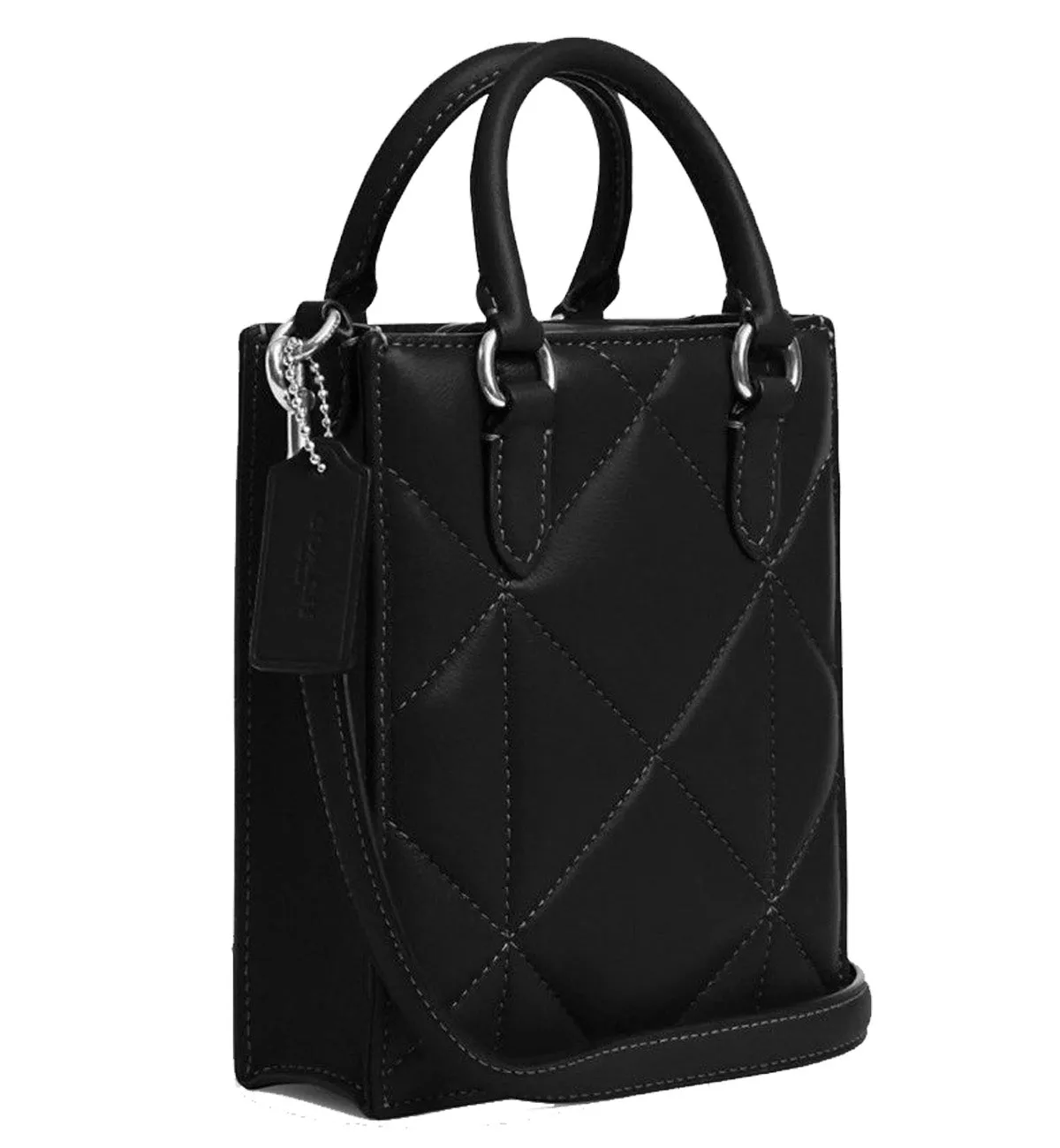 Coach Mini Tote Crossbody Sling Bag Black
