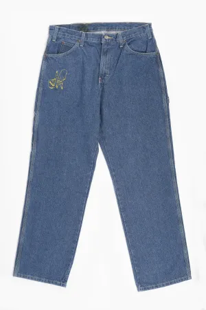DICKIES X ESTEVAN ORIOL FILM LA DENIM UTILITY JEANS INDIGO BLUE