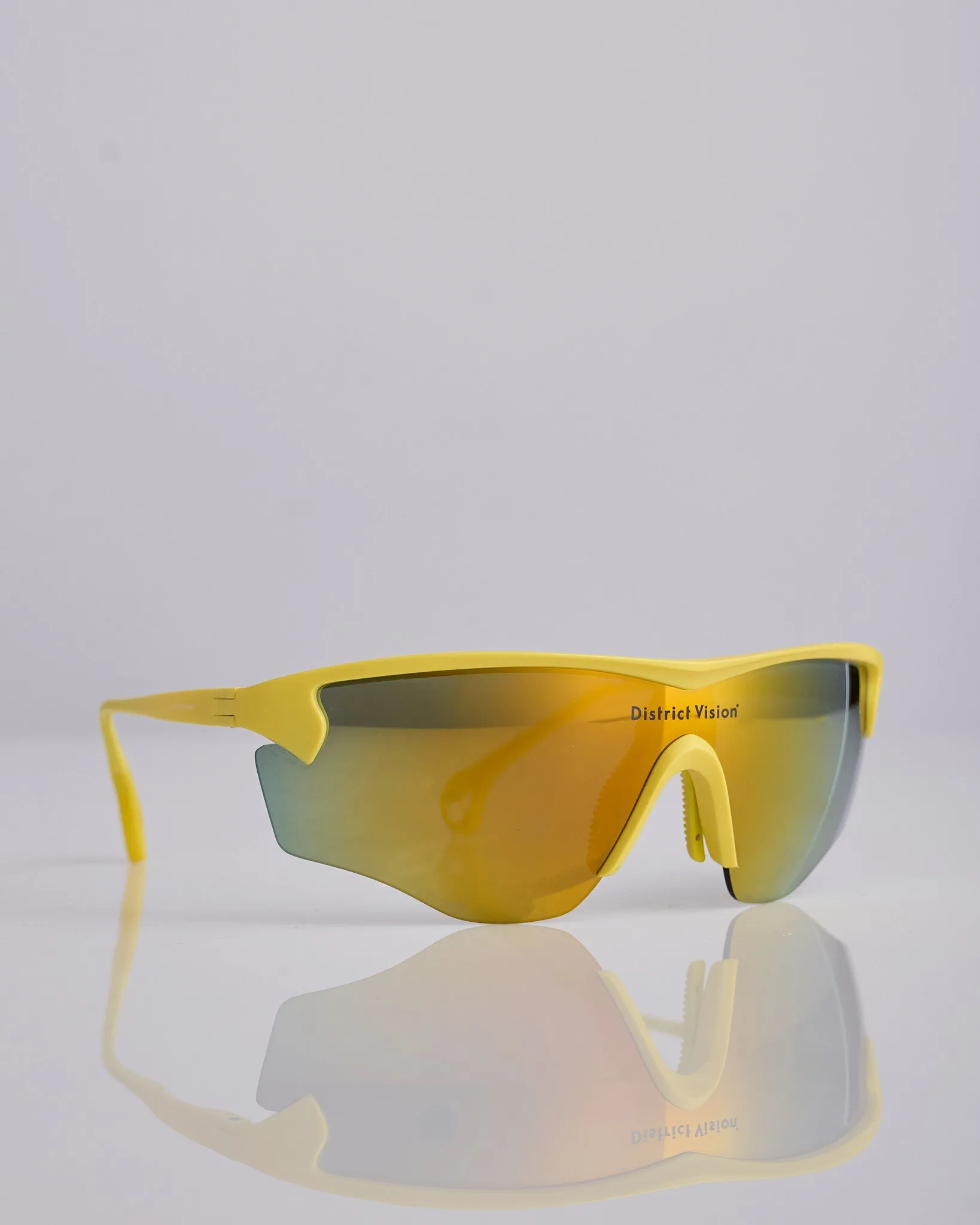 District Vision Junya Racer Sunglass Canary D  Gold Mirror