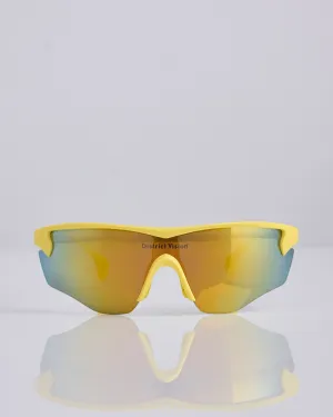 District Vision Junya Racer Sunglass Canary D  Gold Mirror