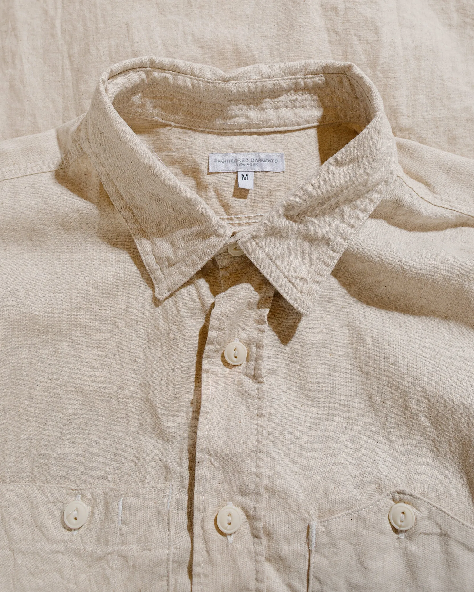 Engineered Garments Work Shirt Natural CL Sheeting