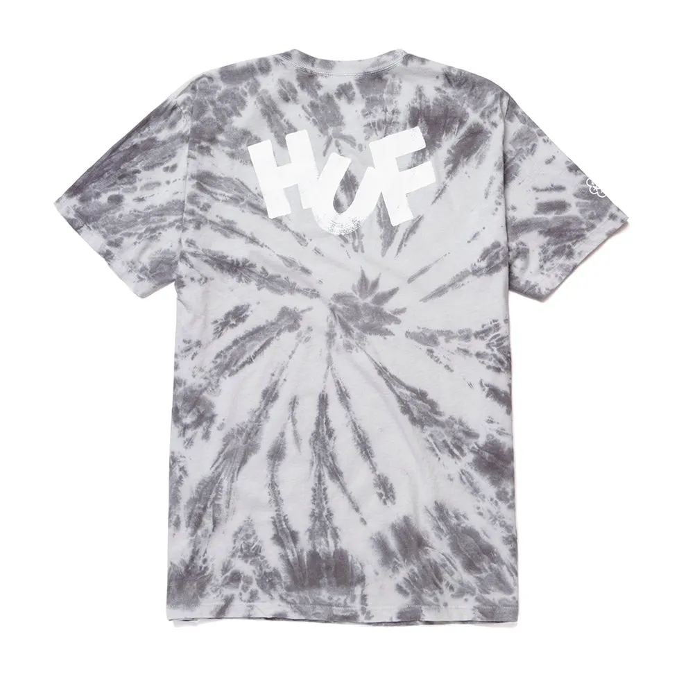 HUF HAZE BRUSH TIE DYE S/S TEE // BLACK