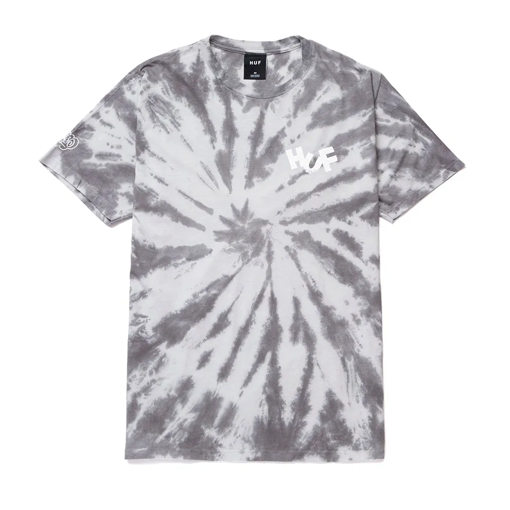 HUF HAZE BRUSH TIE DYE S/S TEE // BLACK