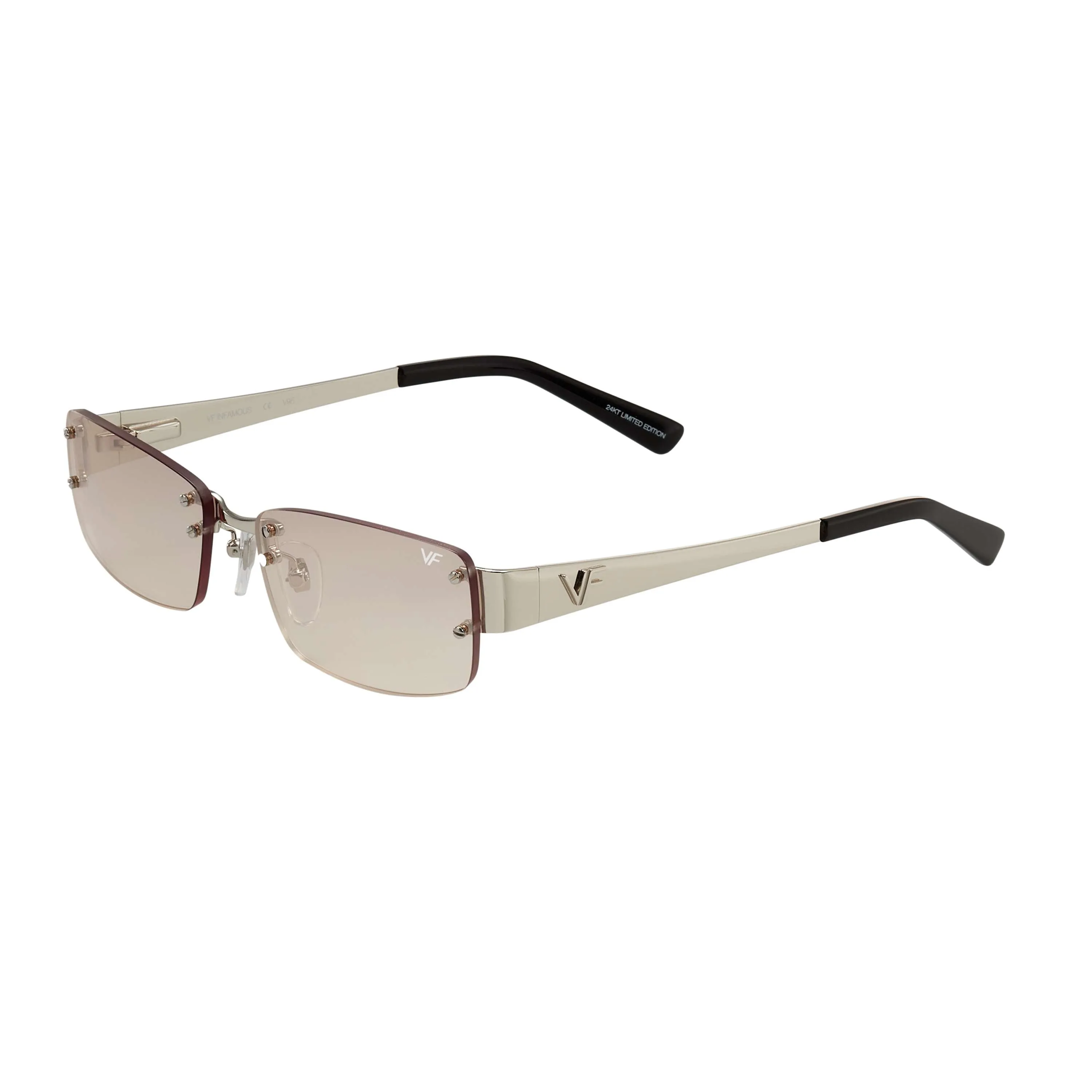 Infamous Rimless Drill Mount 24KT White Gold