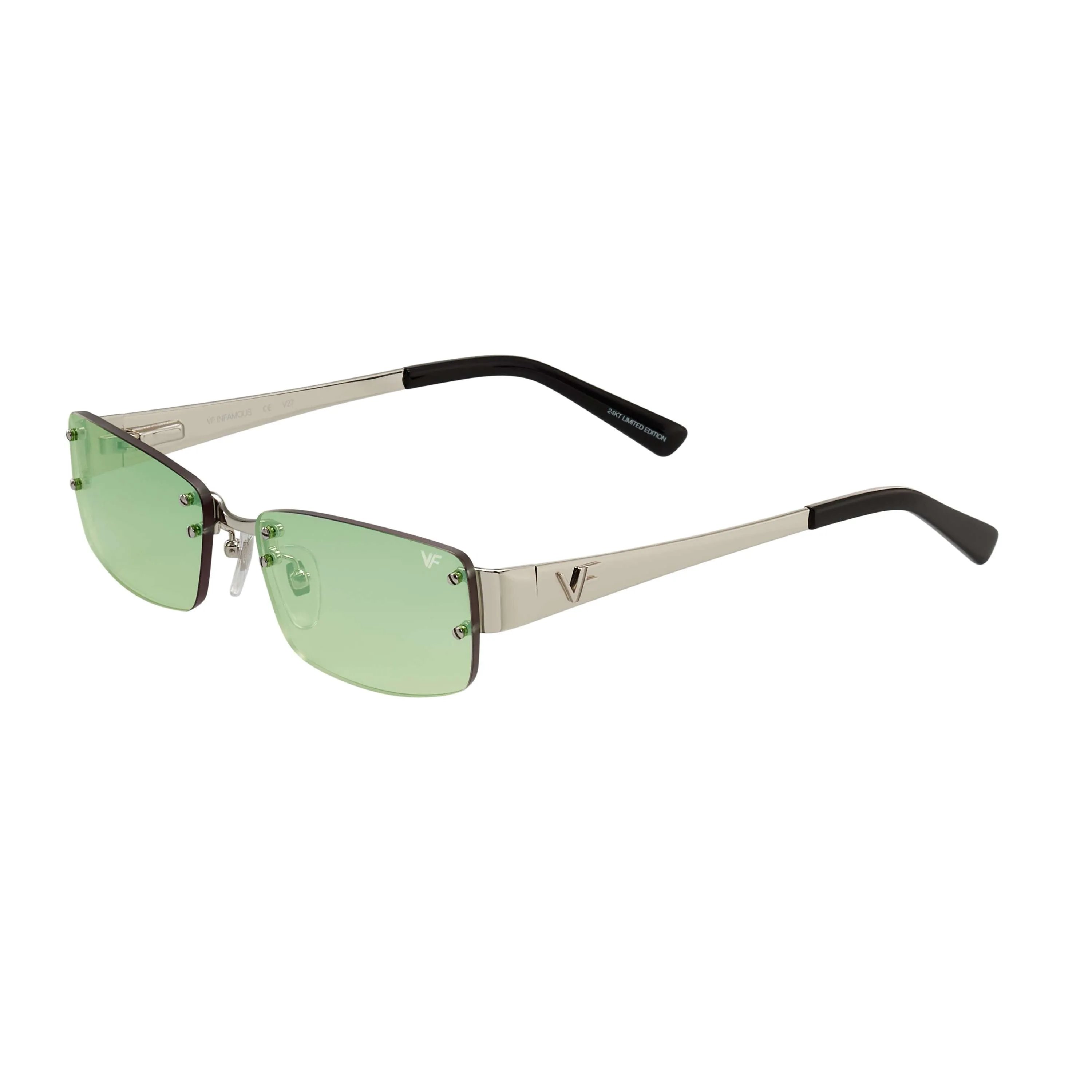 Infamous Rimless Drill Mount 24KT White Gold