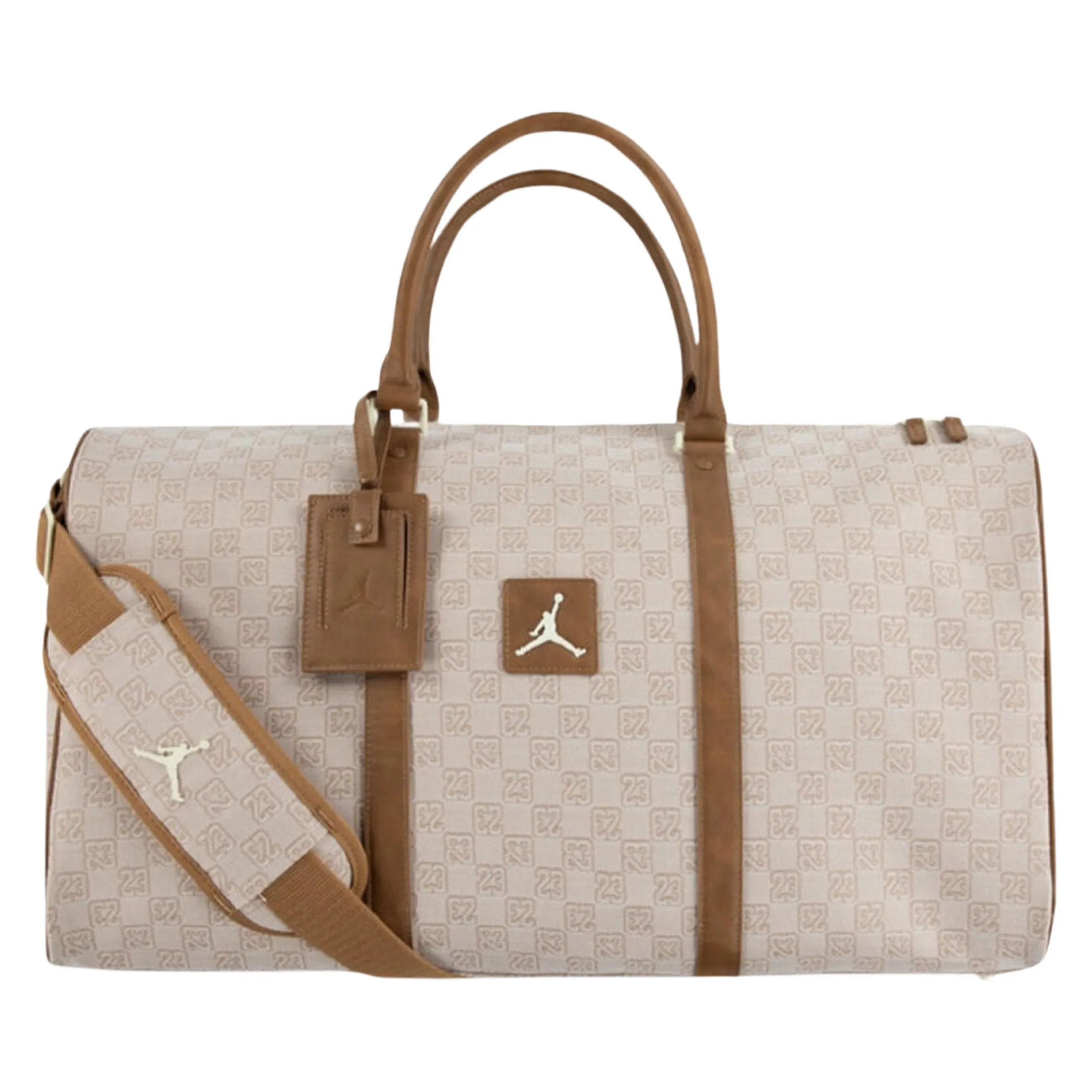 Jordan Monogram Duffle Bag Coconut Milk Brown
