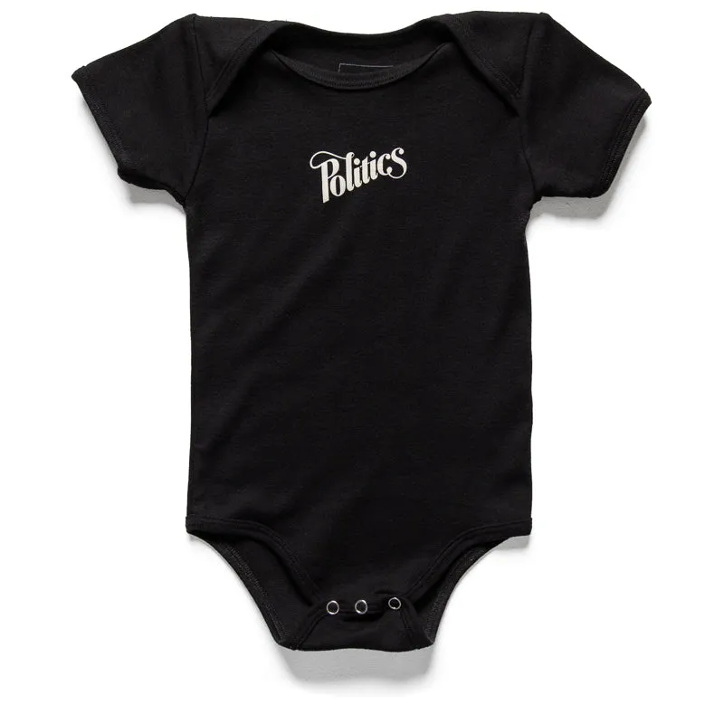 Kids Politics Onesie - Black