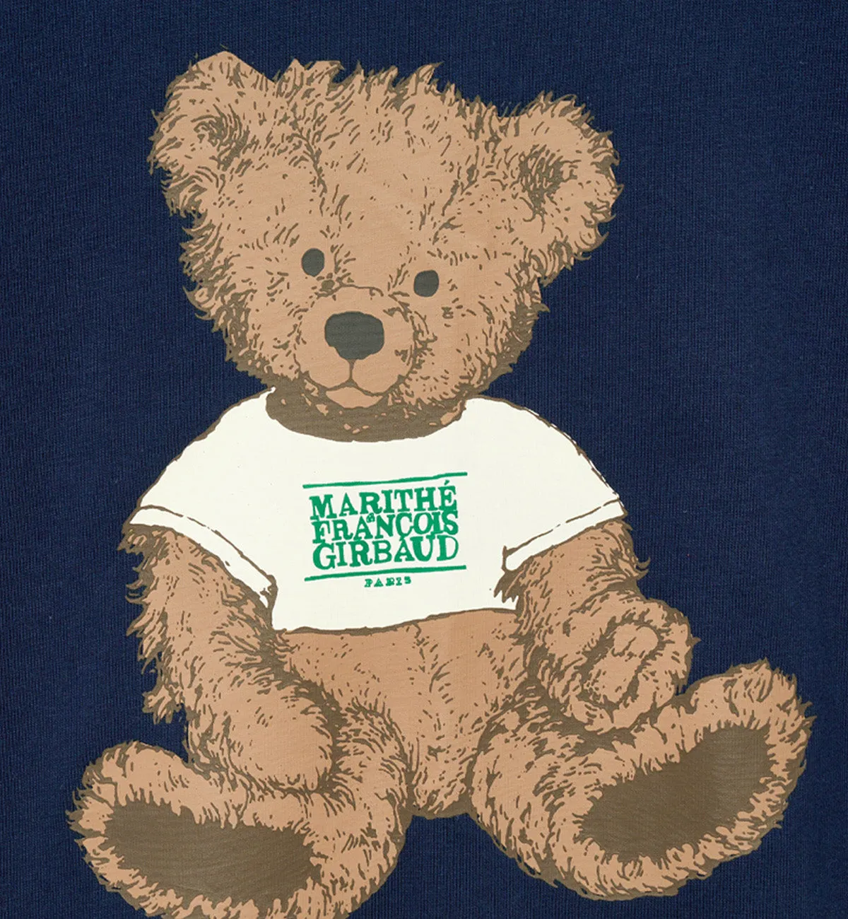 Marithe Doodle Bear T-Shirt (Navy)