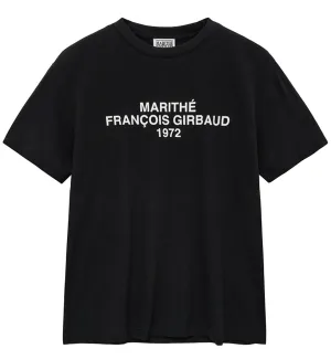 Marithe Lettering Logo Oversized T-Shirt (Black)