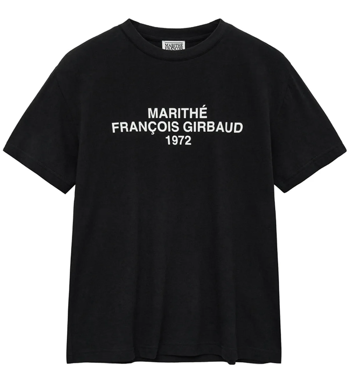 Marithe Lettering Logo Oversized T-Shirt (Black)