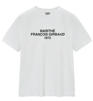 Marithe Lettering Logo Oversized T-Shirt (White)