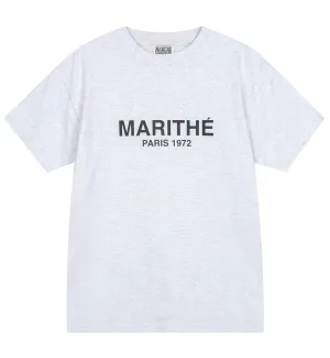 Marithe Regular Logo T-Shirt (Light Heather Grey)