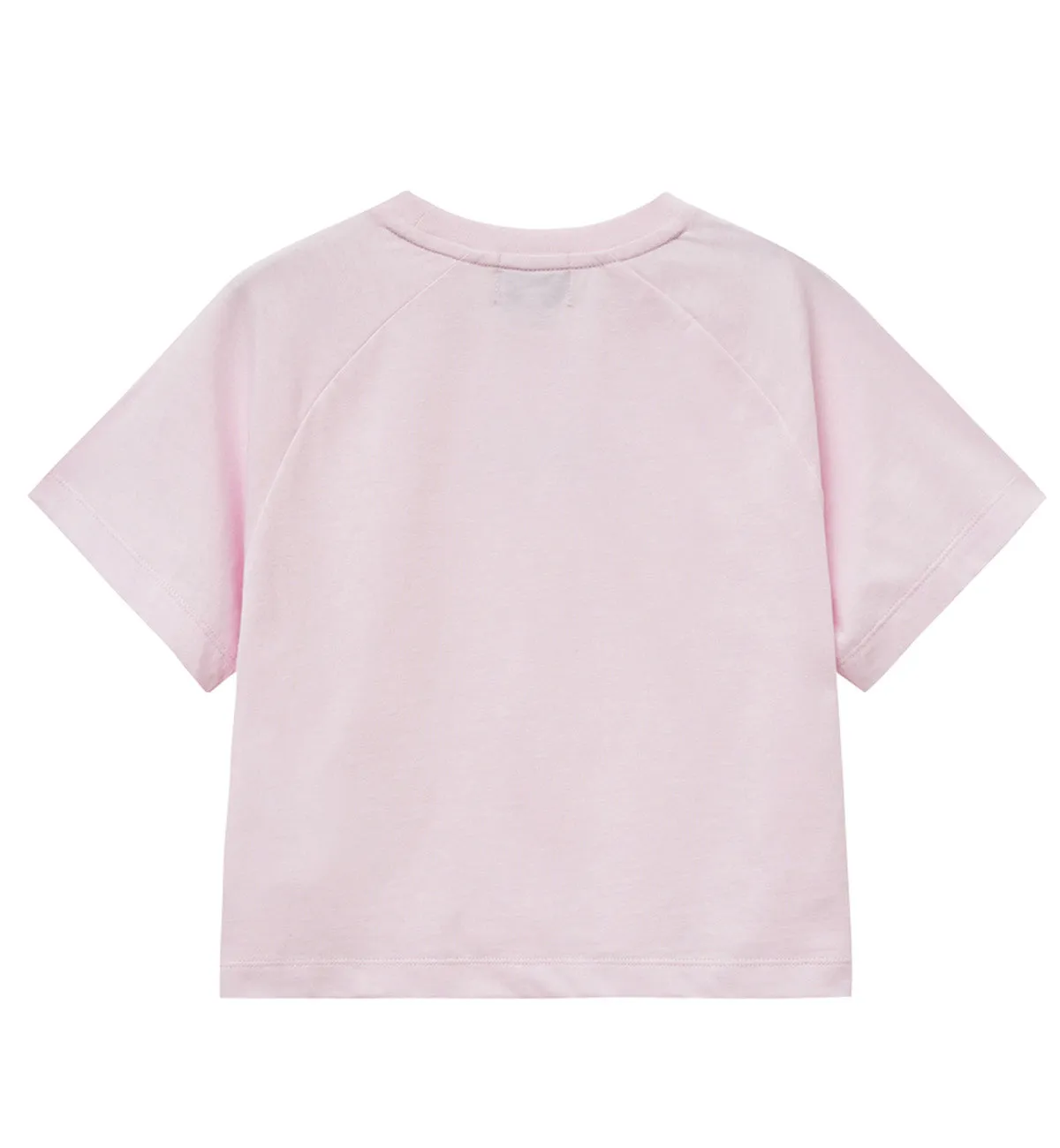 Marithe W Lettering Logo Crop T-Shirt (Light Pink)