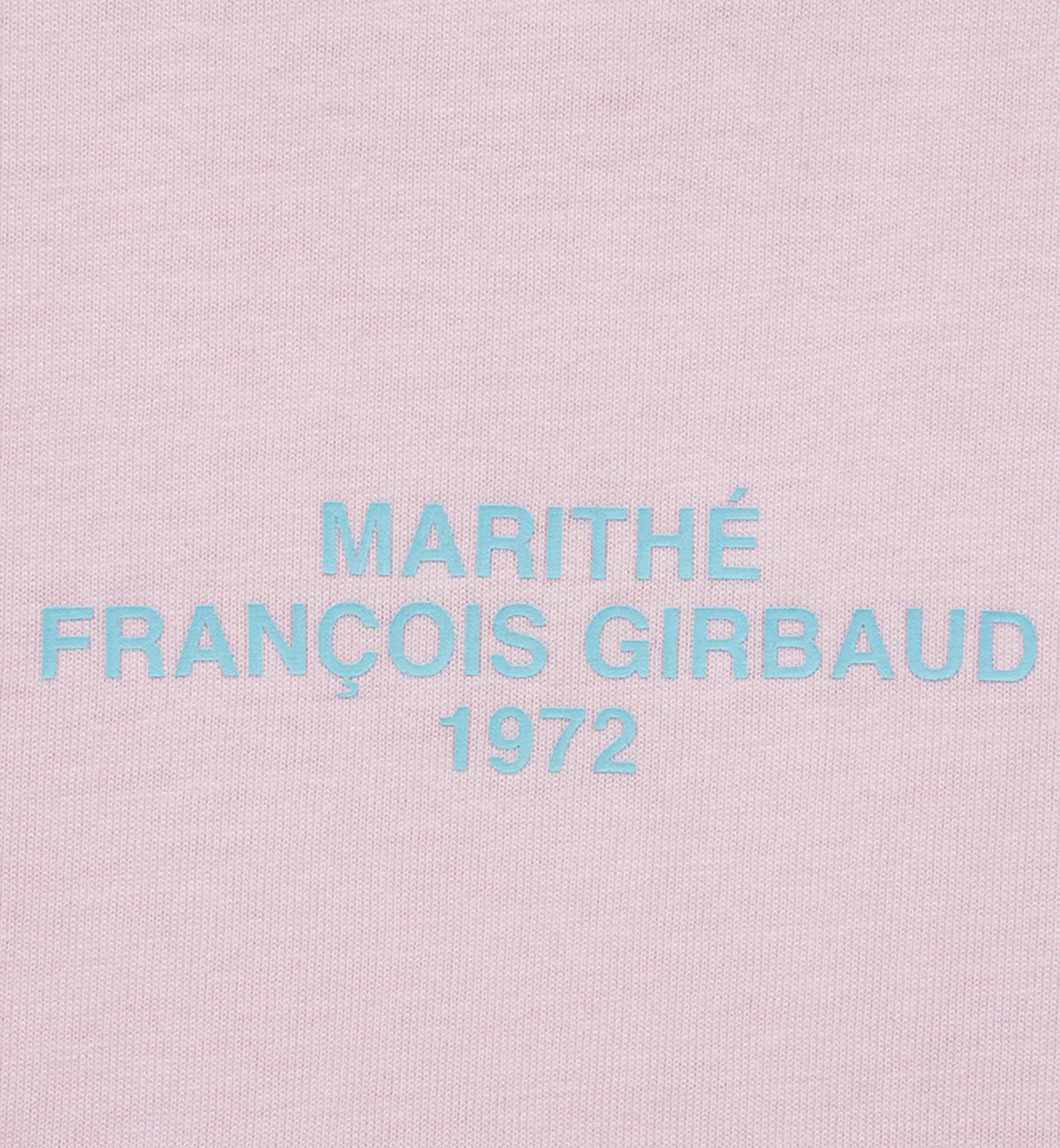 Marithe W Lettering Logo Crop T-Shirt (Light Pink)