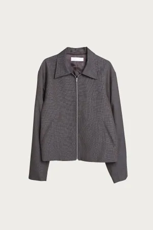 Mini Jacket - Grey Atom Check Wool