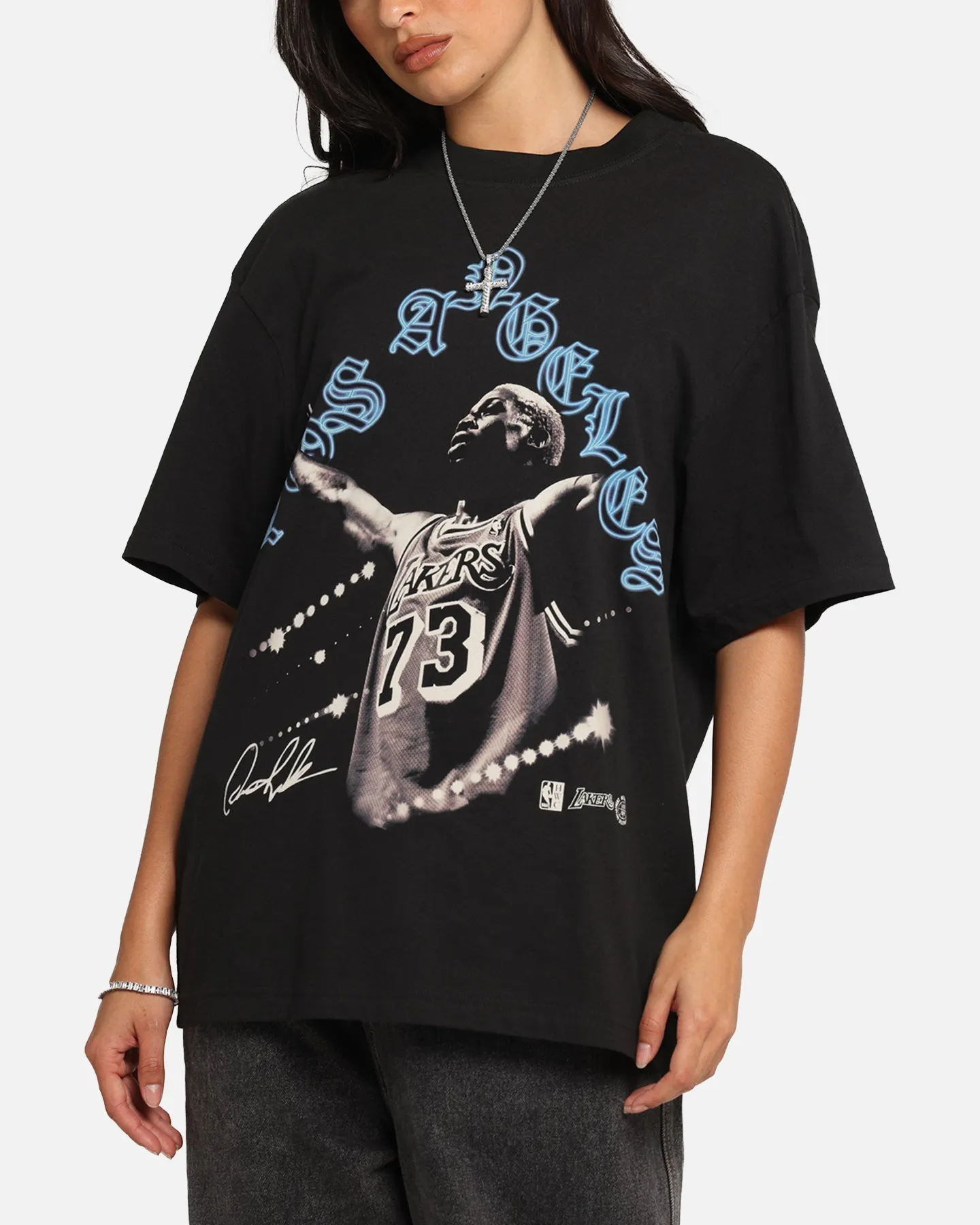 Mitchell & Ness Los Angeles Lakers Dennis Rodman Xray Glow T-Shirt Black