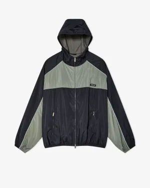 Miu Miu - Men's Technical Silk Zipper Blouson Jacket - (Blue/Lead Gray)