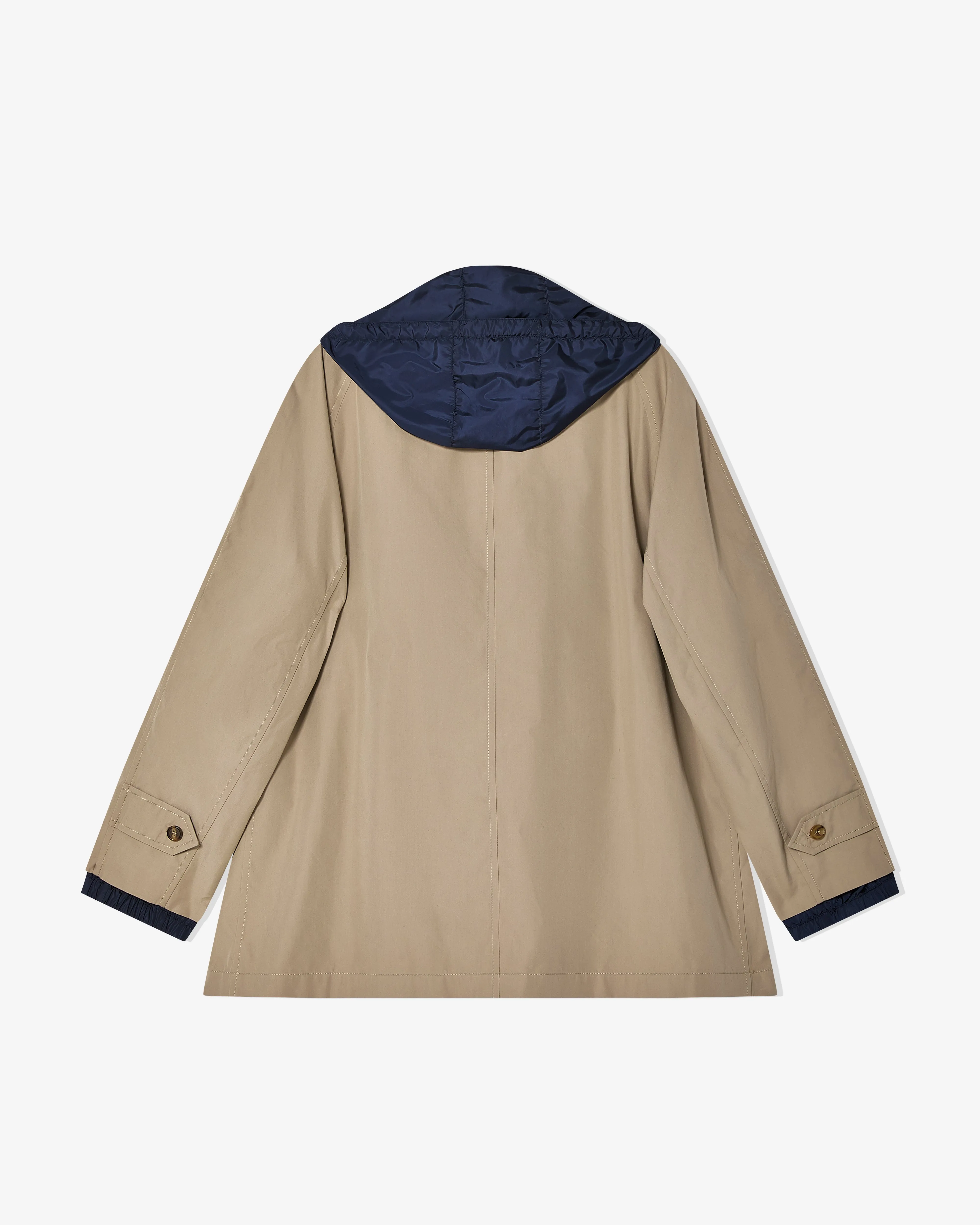 Miu Miu - Women's Panama Cotton and Technical Pong Blouson Jacket - (Clay/Navy)