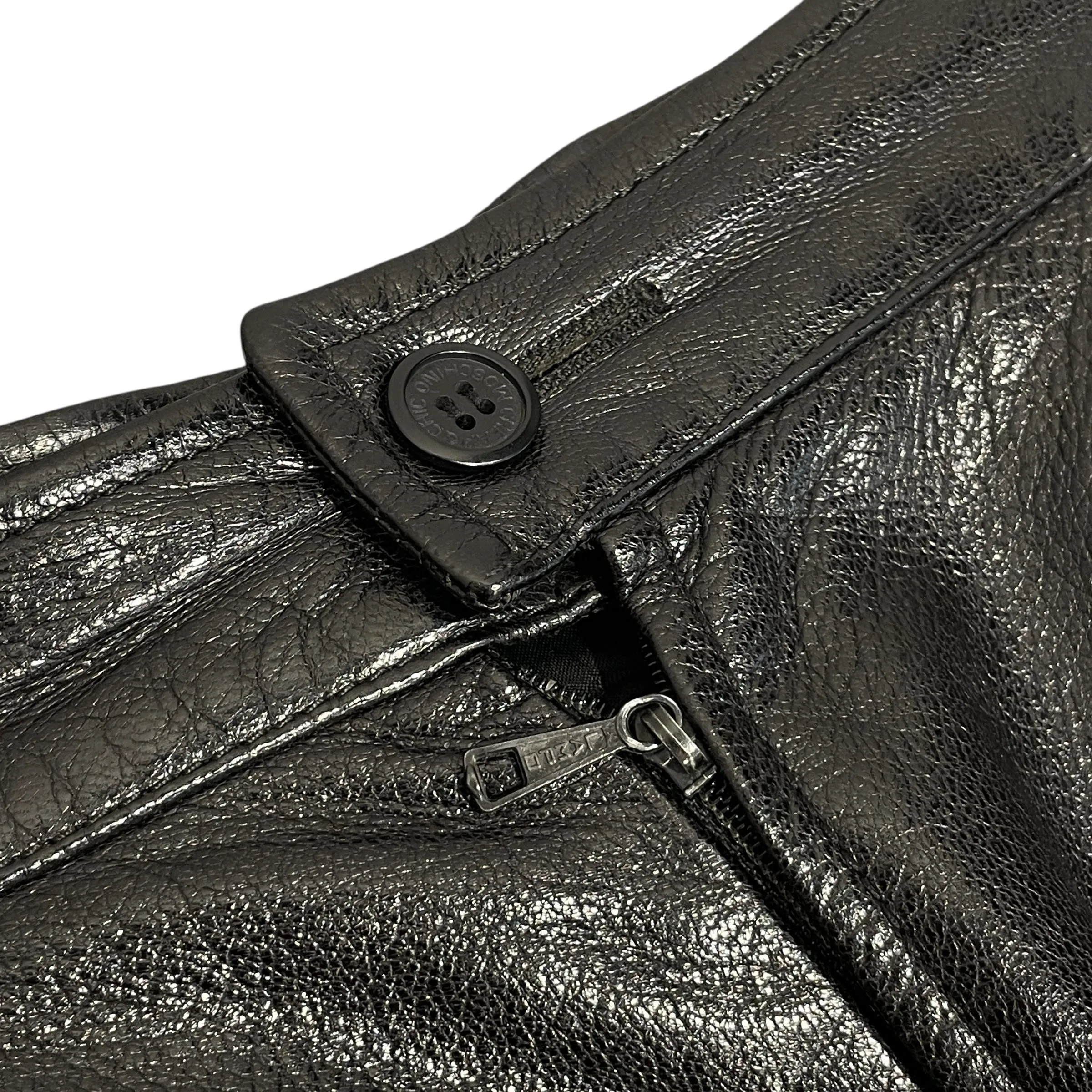 MOSCHINO CHEAP & CHIC/Skirt/M/Leather/BLK/