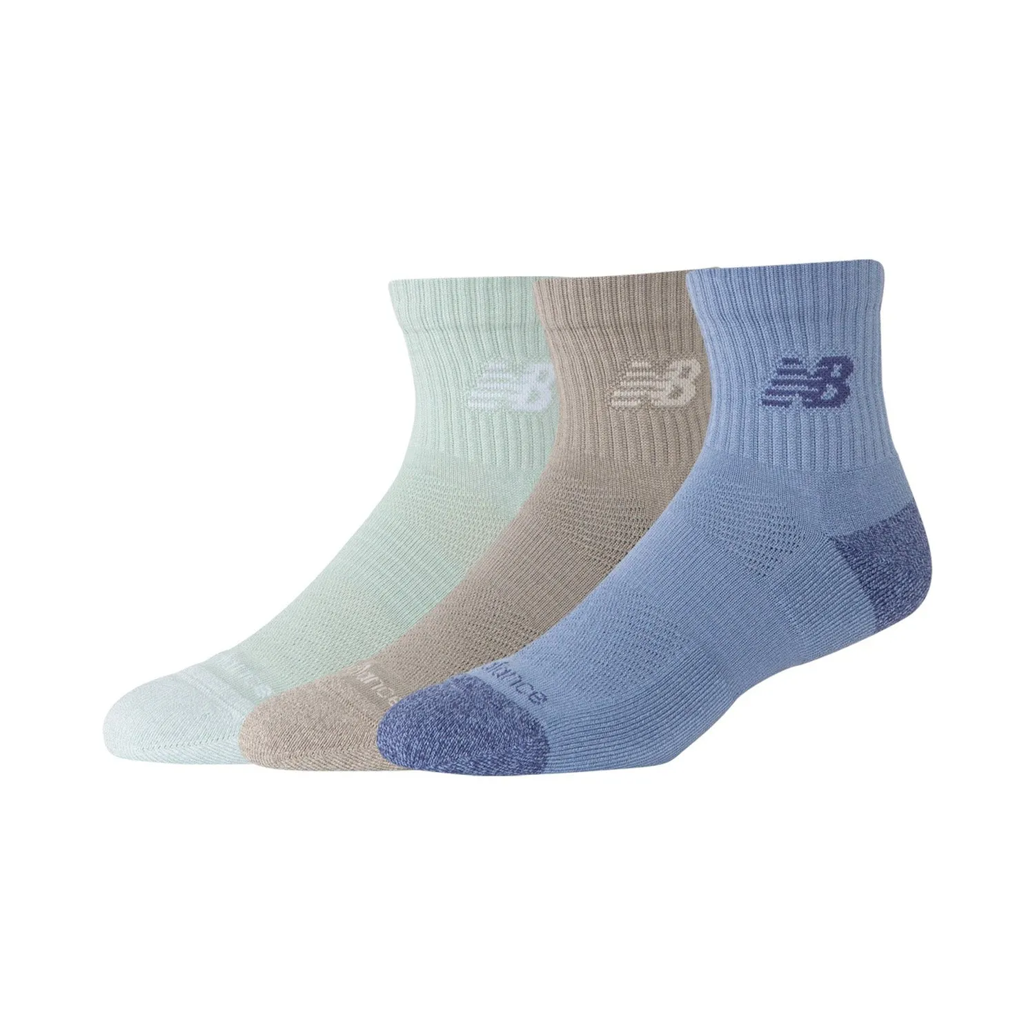 New Balance Active Quarter Socks 3 Pack Assorted Colors 2