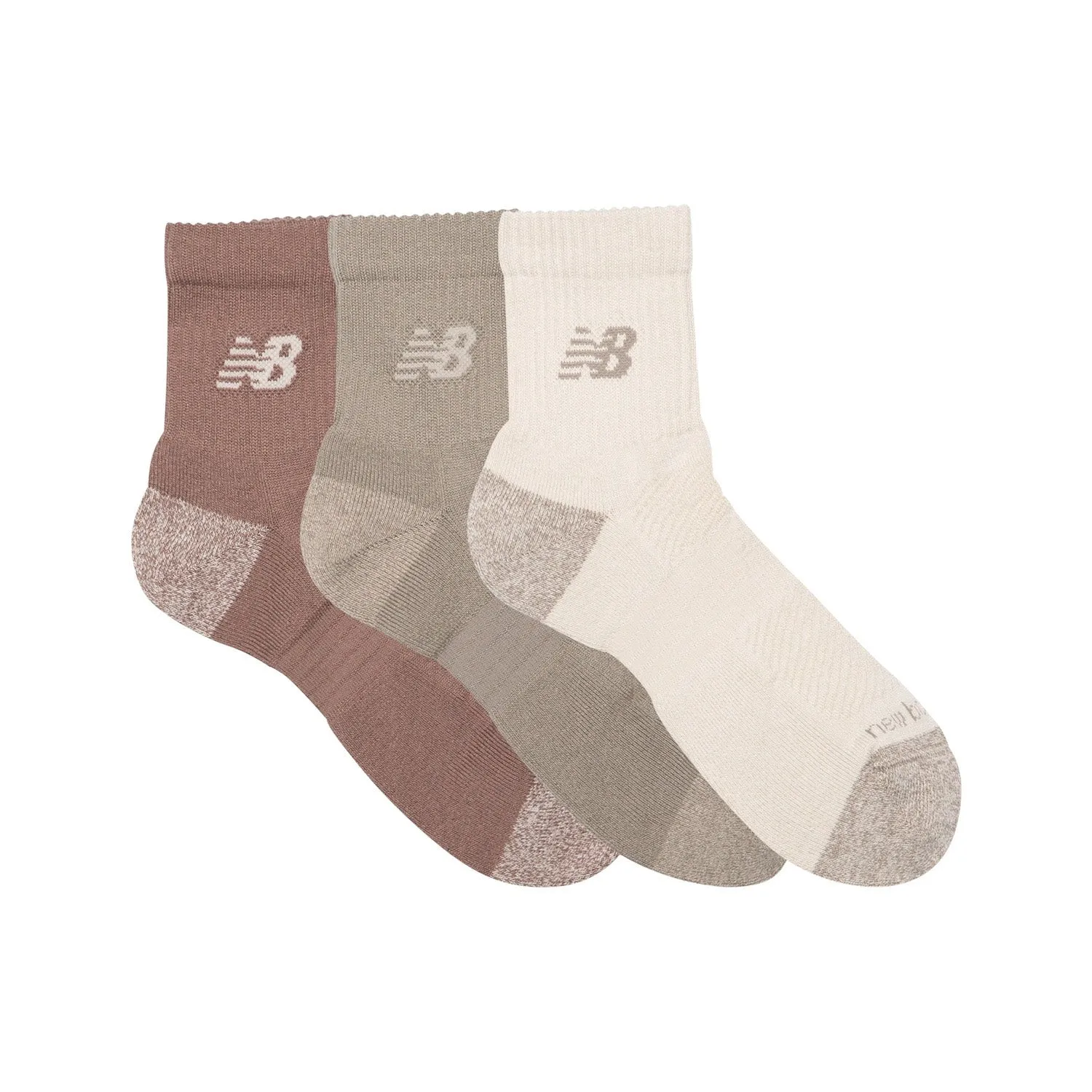 New Balance Active Quarter Socks 3 Pack Assorted Colors