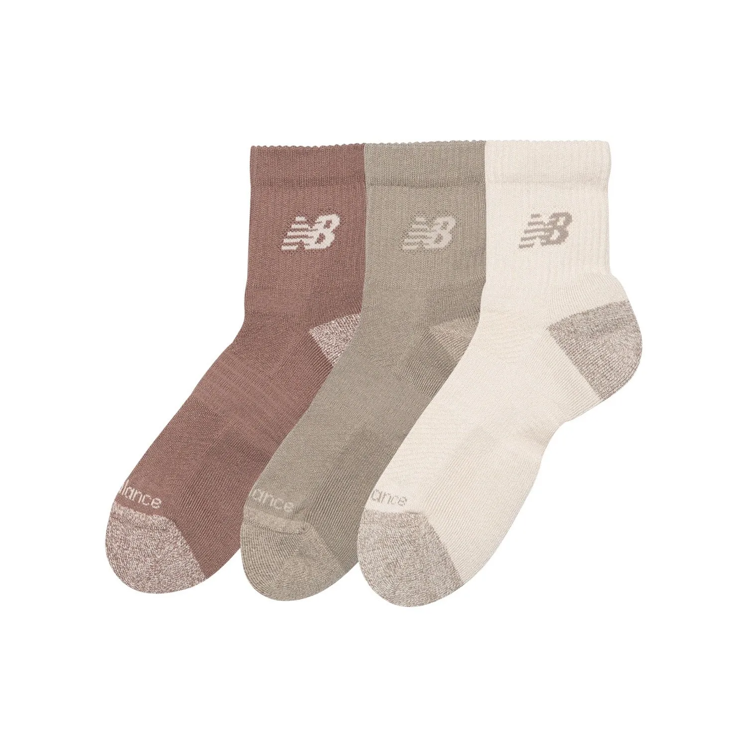 New Balance Active Quarter Socks 3 Pack Assorted Colors