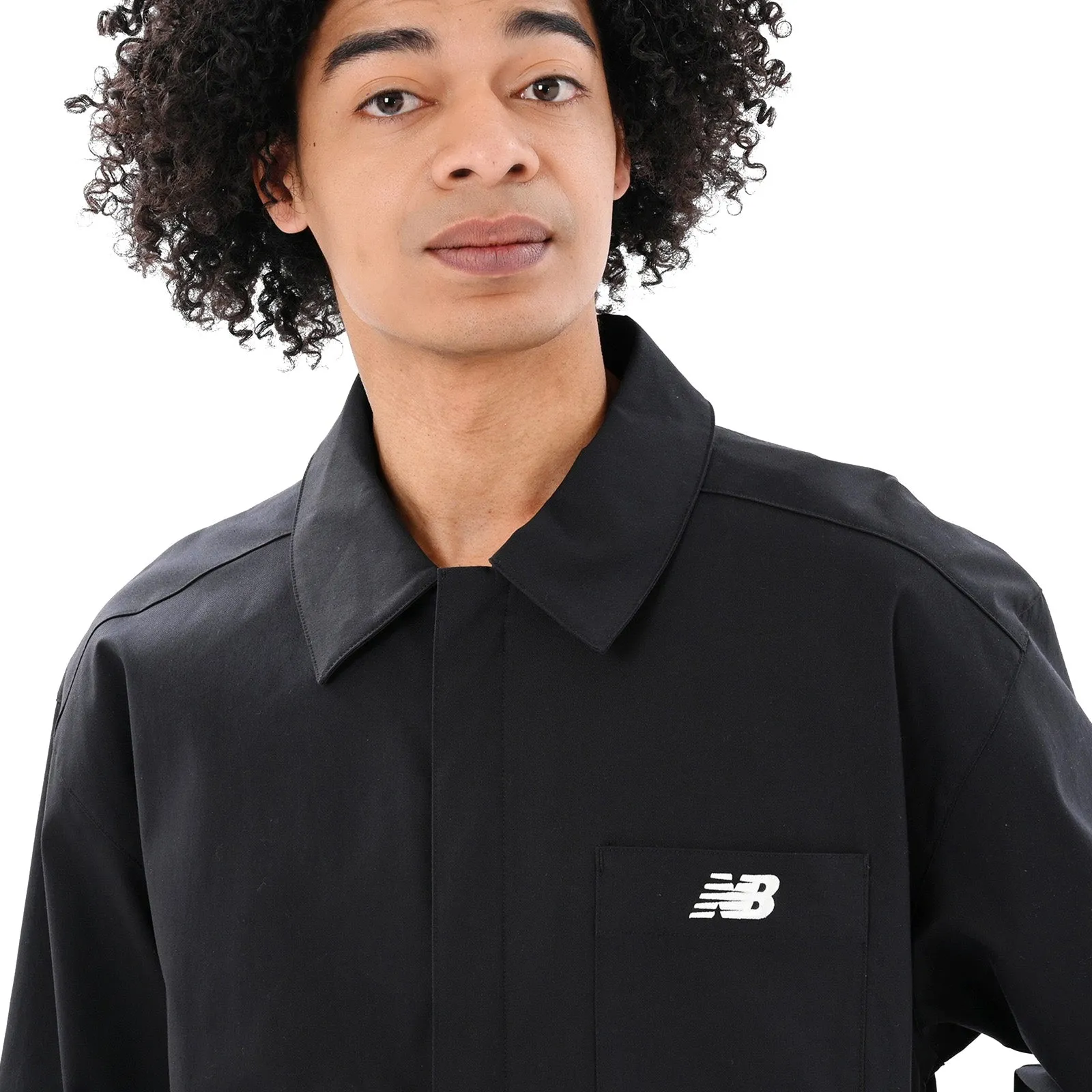 New Balance Men Coaches Twill Jacket Black MO51510-BLK
