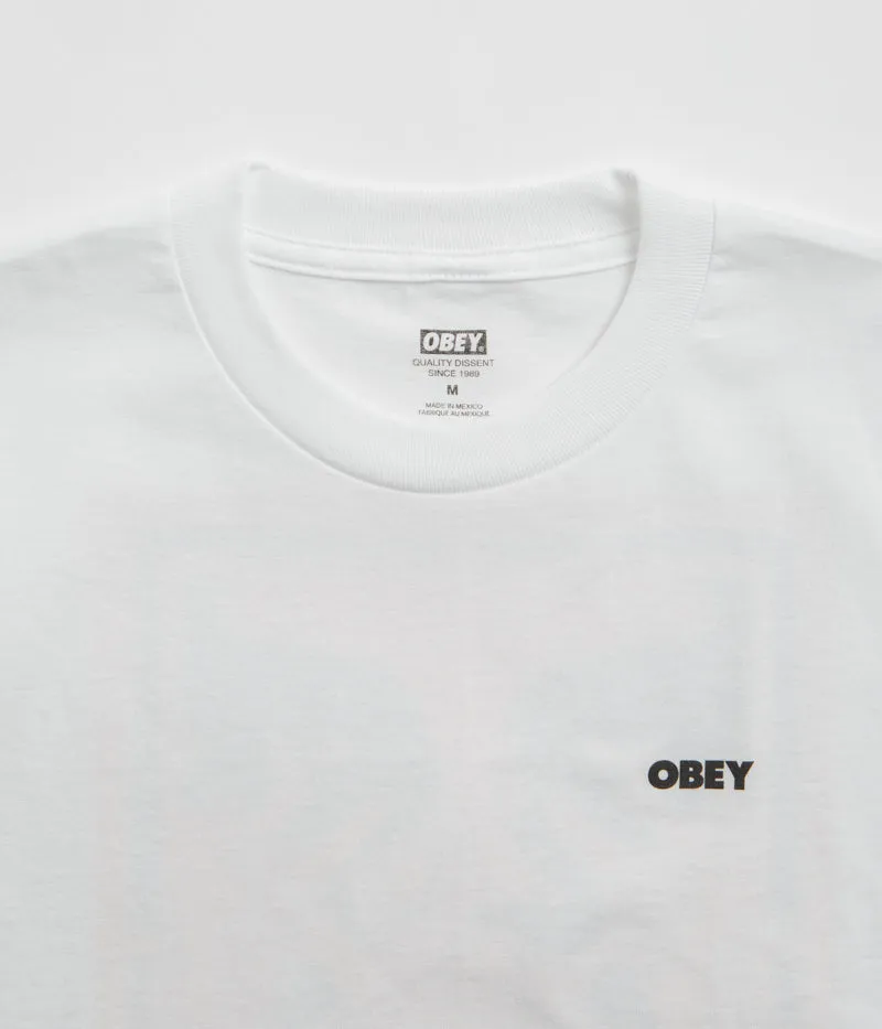Obey Icon Stencil Flame T-Shirt - White