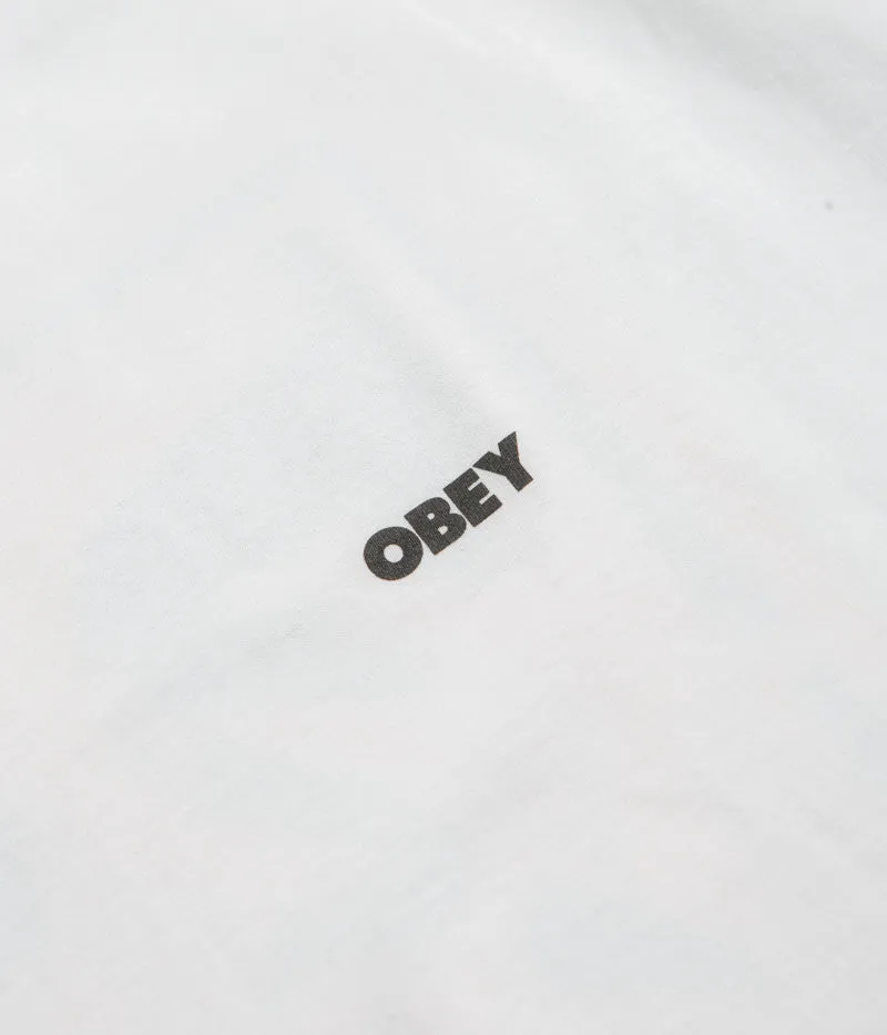 Obey Icon Stencil Flame T-Shirt - White