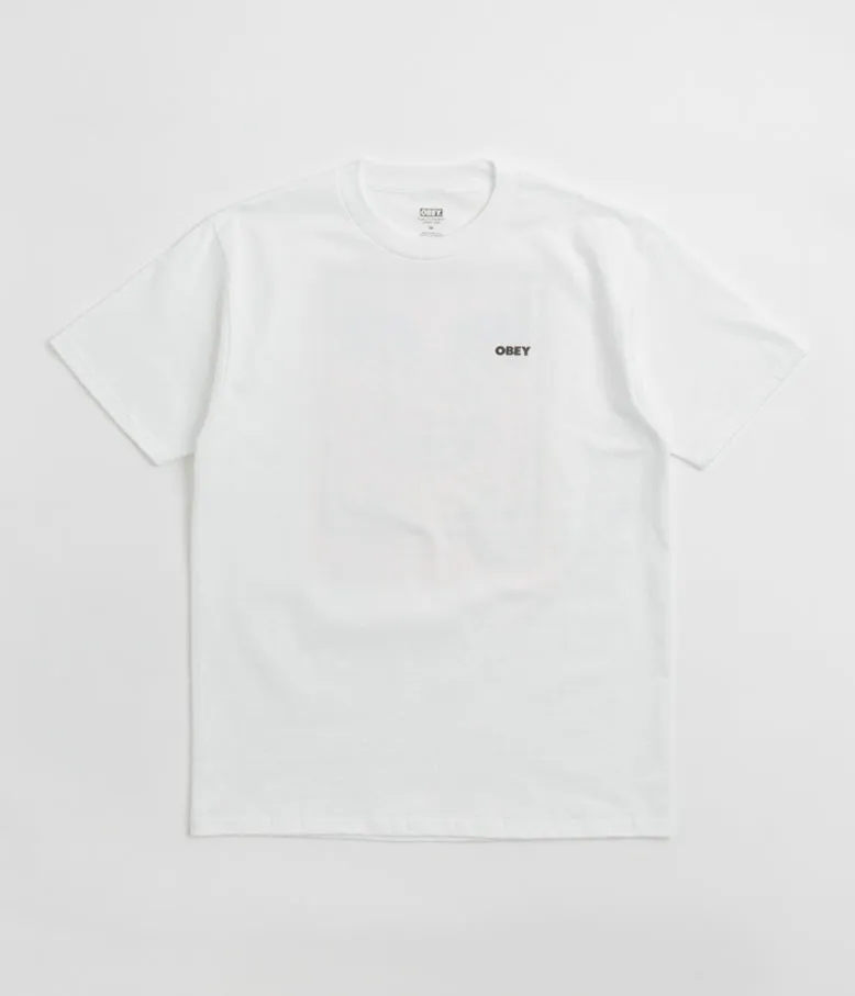 Obey Icon Stencil Flame T-Shirt - White