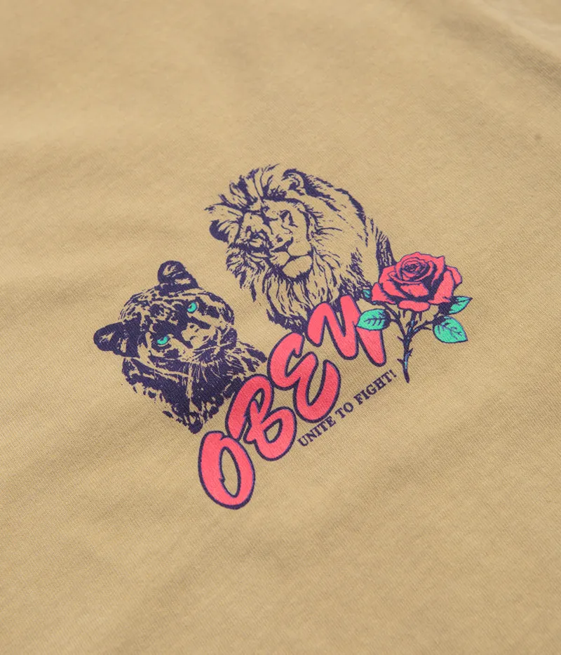 Obey Unite & Fight T-Shirt - Pigment Light Khaki