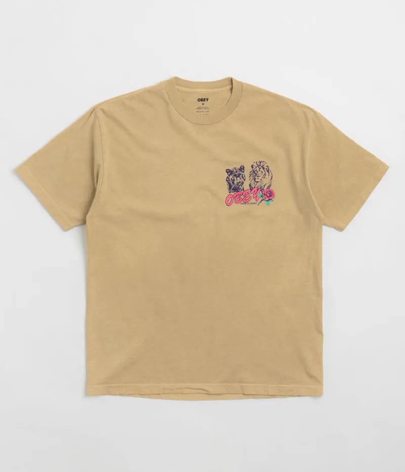 Obey Unite & Fight T-Shirt - Pigment Light Khaki